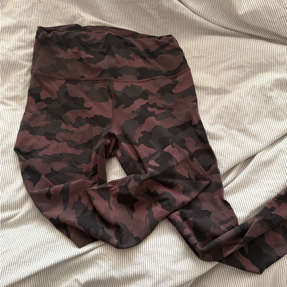 Lululemon Wunder Train High-Rise Tight 25" Heritage 365 Camo Brown Earth Multi
